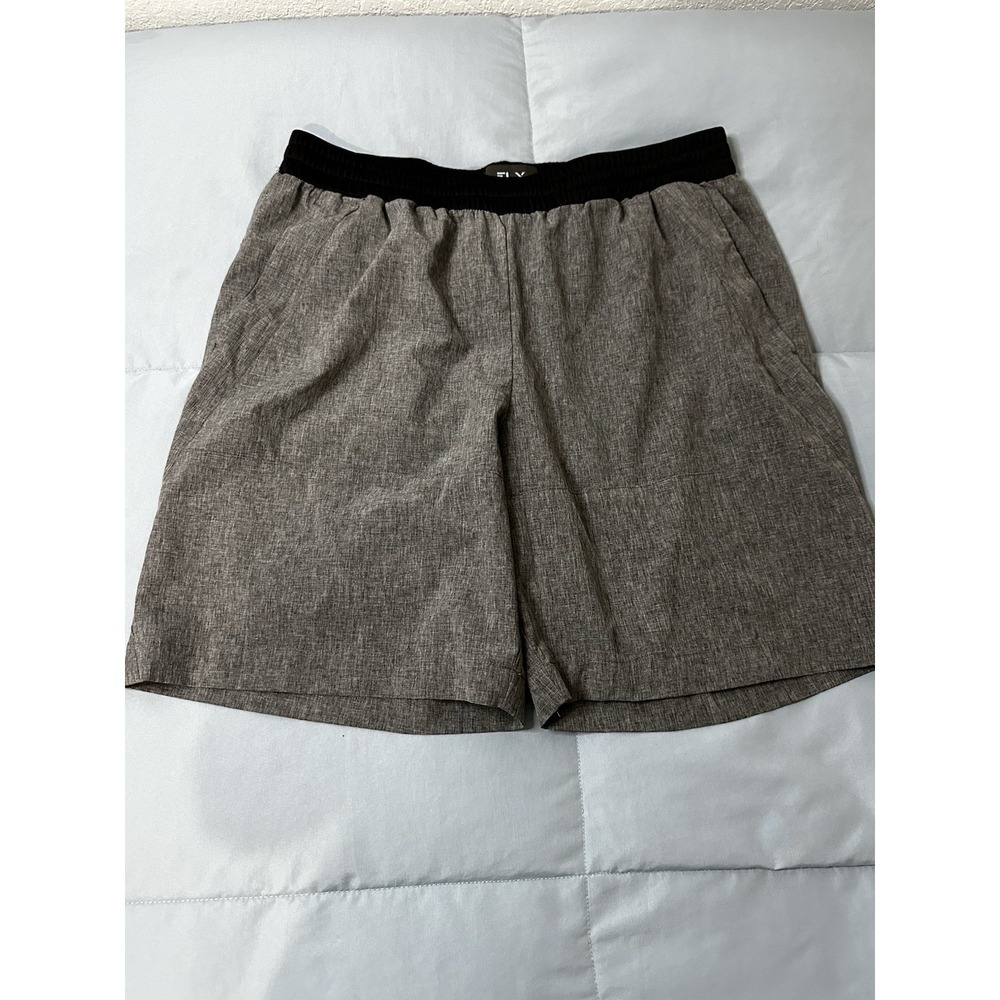 FLX Men's Stretch 7"‎ Lined Commuter Shorts Plum Grey, Size Small (1)